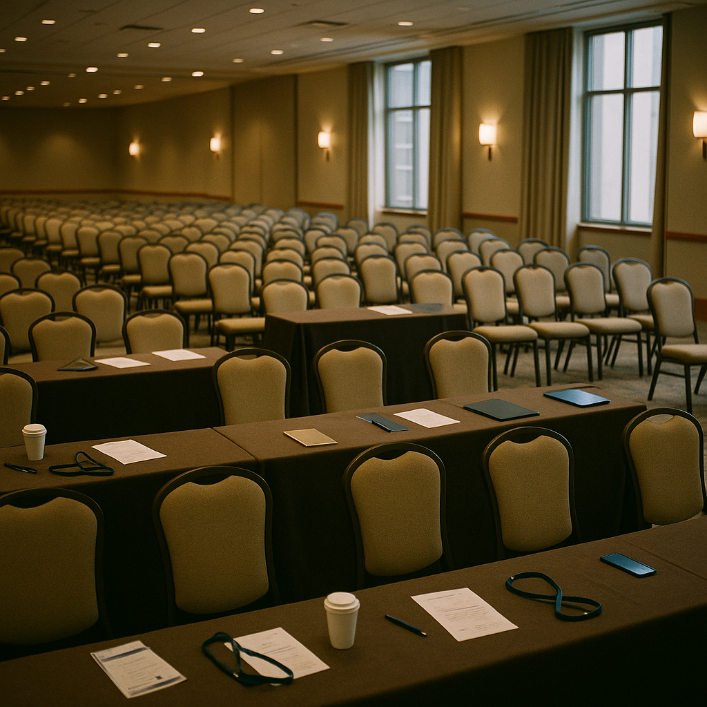 conference attendees who show up on day one and disappear after
