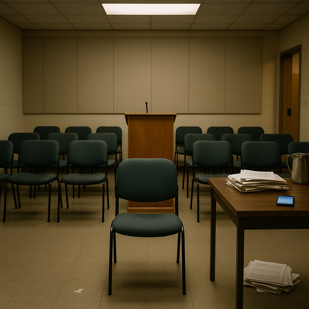 public hearing rsvps that turn into empty chairs