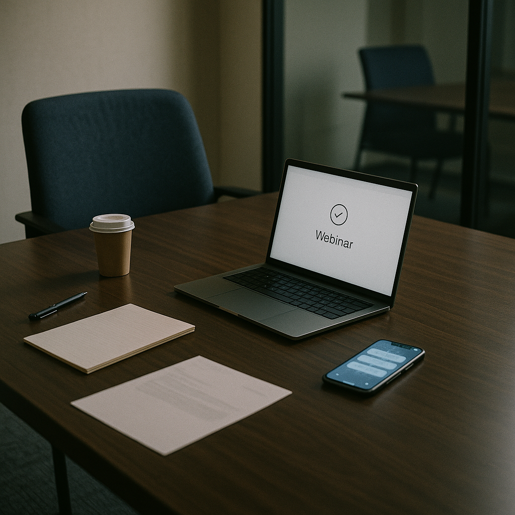 webinar registrations that go quiet before start time